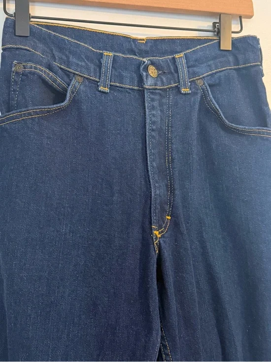 Vintage OshKosh Jeans USA Union Tag Talon Zip High Rise Dark Wash Straight Leg - Picture 7 of 12